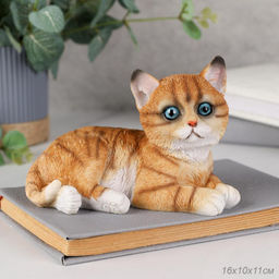 Фигурка Кошка 11 см рыжая / YX33105A /уп 24/
