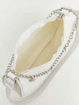 Deri G?r?n?ml? Zincir Detayl? K?z ?ocuk Omuz ?antas?