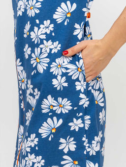 Халат женский, цвет синий белый