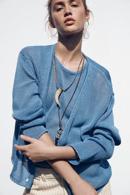 100% COTTON KNIT CARDIGAN - Zara фото 2