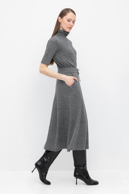 ЕВ 737/ш/тем.серый меланж юбка жен