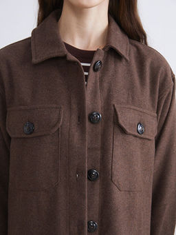 Oversize Kad?n Oduncu G?mlek Ceket