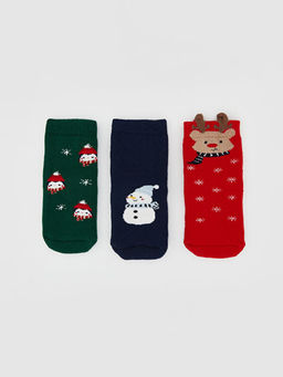 Y?lba?? Temal? Erkek Bebek Soket ?orap 3l?