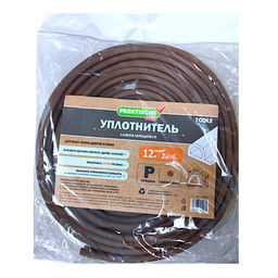 Уплотнитель резин.самокл.Р-проф. коричневый 9х5.5ммх12м