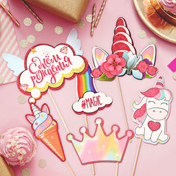 Набор фотобутафории Волшебный день рождения, 20 х 30 см., 250 гр/кв.м