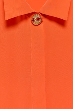 CAMISA SEDA 100% MARISA BERENSON X ZARA / Rojo / Naranja
