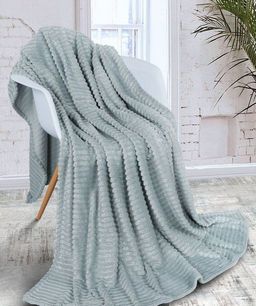 Покрывало Роскошь-сер/серебро фланель жаккард 200*220 см. - Лен поволжья фото 2