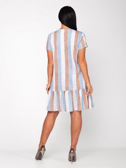 Халат женский кулирка "МАЙЯ" РОГОЖКА ГОЛУБОЙ