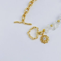 Браслет из Горного Хрусталя с цепочкой