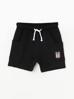 Beli Lastikli Be?ikta? Bask?l? Erkek Bebek ?ort