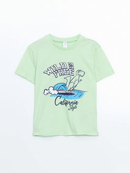 Bisiklet Yaka California Bask?l? Erkek ?ocuk Ti??rt