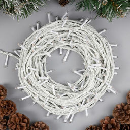 Гирлянда Нить 20 м, IP20, белая нить, 200 LED, свечение фиолетовое, 8 режимов, 220 В - Luazon lighting фото 2