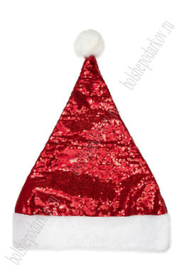 Новогодний колпак 40 см (SF-1719) красный №1