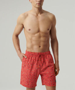 ATLANTIC KMB-221 Шорты мужские пляжные 4Way Stretch Hello Summer коралловый