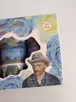 Набор декоративного скотча 20 шт. "Van Gogh" (1/1,5/2/3 см * 2 м)