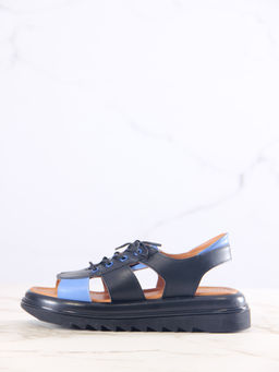 Босоножки 2029.2525bl.Черный синий+черный