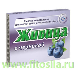 Смолка жевательная "Живица" (с черникой), блистер 0,8 г №5, в инд. уп "Алтайский нектар"