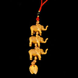 Подвеска 3 Слоника под дерево символ изобилия, приумножает и сохраняет богатство 23см