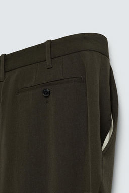 100% WOOL REGULAR FIT TROUSERS - Zara фото 10