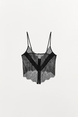 ASYMMETRIC LACE TOP - Zara фото 4