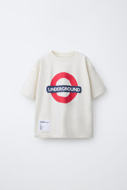 CAMISETA ESTAMPADO UNDERGROUND LONDON  / Crudo
