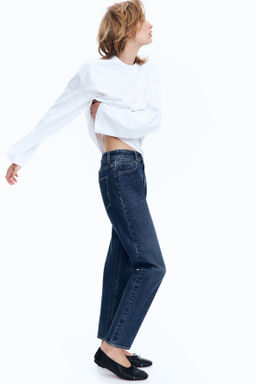 Mom Slim Fit High Waist Ankle Jeans