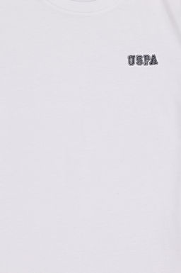 Erkek _ocuk Beyaz Bisiklet Yaka Ti__rt - U.s. polo assn фото 4