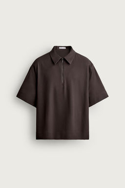 POLO T?CNICO CREMALLERA / Chocolate - Zara фото 8