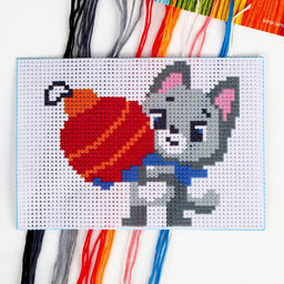 Подарочный набор для творчества на новый год «Котик и друзья»