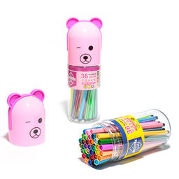 Фломастеры 36 цветов Мишка, в тубусе с ручкой, вентилируемый колпачок - Simaland фото 2