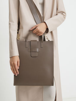 Женская сумка с ручками DIVAS BAG BEATRICE Артикул 3896283, серо-коричневый  фото 2