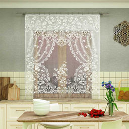 8С1011-Г50 ЗАНАВЕСКА ДЛЯ КУХНИ белый 2.00*1.70м