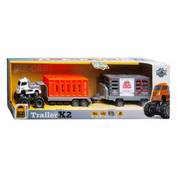 Машина "Двухзвенный прицеп" 1:43 в коробке