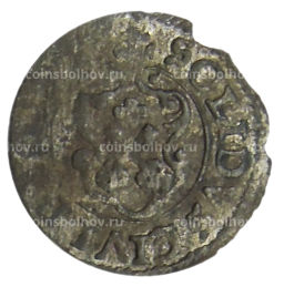 Солид 1634-1654 года Шведская оккупация Риги  Королева Кристина
