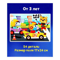 Цена за 2 шт. Пазл в шаре Гонки, 54 элемента