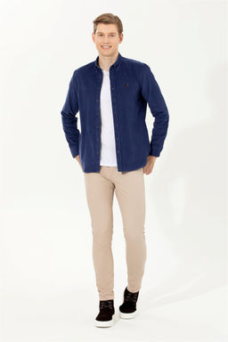 Мужская синяя скидка рубашки с длинным рукавом в корзине - U.s. polo assn фото 2