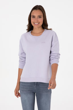 Kad_n Lavanta _ardonlu Bisiklet Yaka Basic Sweatsh_rt Sepette S_rpriz _ndirim