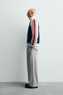 CHAMPION ® X ZARA COLOUR BLOCK STRIPE CARDIGAN  фото 4