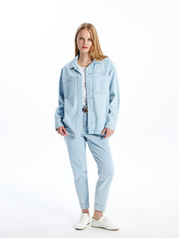 Oversize Kad?n Jean G?mlek Ceket