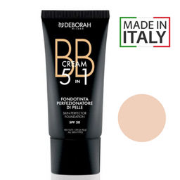 DEBORAH Тональный ВВ-крем BB Cream 5 in 1 тон 00 белоснежно розовый, 30 мл