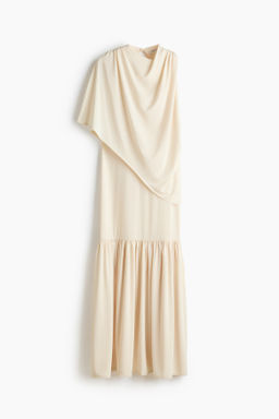 Vestido de punto con detalle efecto capa