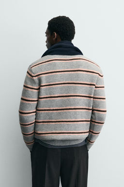 STRIPED JACQUARD KNIT POLO SHIRT - Zara фото 3