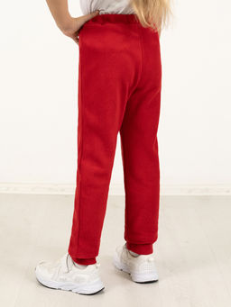 Брюки детские флисовые красные