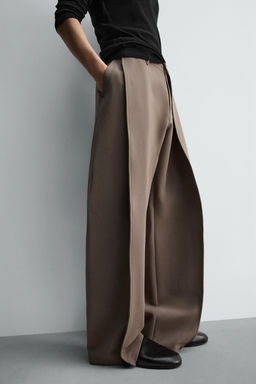 PANTAL?N RELAXED FIT PLIEGUES / Negro - Zara фото 6