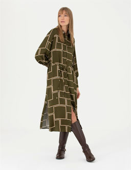 Kahverengi Comfort Fit Dokuma Elbise - Pierre cardin фото 3
