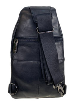 Сумка мужская через плечо из натуральной кожи, цвет черный - Greta фото 2