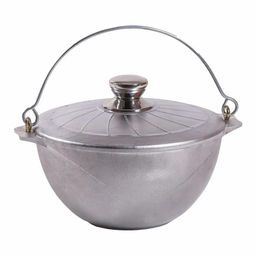 Казан походный 8 л с крышкой, литой алюмин. арт. 58300