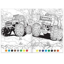 Цена за 2 шт. Раскраска по номерам Мегатачки, 16 стр., формат А4