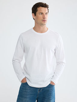 Bisiklet Yaka Uzun Kollu Erkek Ti??rt