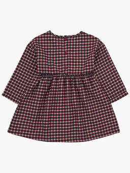 Платье для девочки нарядное детское праздничное в клетку UD 6820 син/крас клетка - Mini maxi фото 9